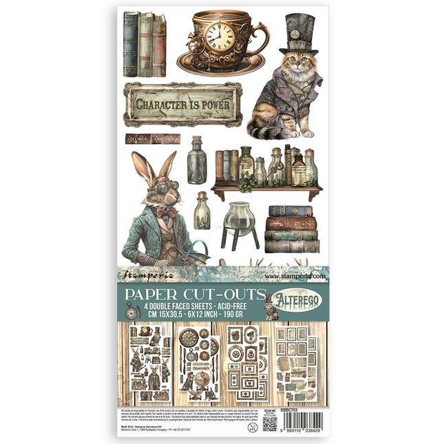 Paper cut-outs 2 Double Face -  4 sheets cm. 15x30,5 - Alterego