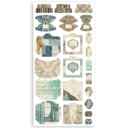 Paper cut-outs 2 Double Face -  4 sheets cm. 15x30,5 - Music