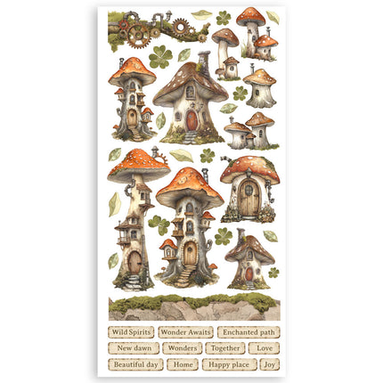 Paper cut-outs 2 Double Face -  4 sheets cm. 15x30,5 - Hidden Grove