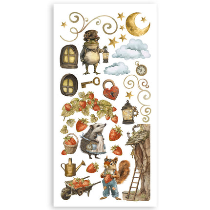 Paper cut-outs 2 Double Face -  4 sheets cm. 15x30,5 - Hidden Grove