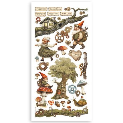 Paper cut-outs 2 Double Face -  4 sheets cm. 15x30,5 - Hidden Grove