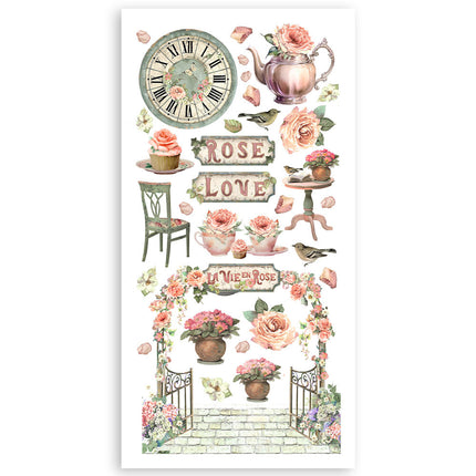 Paper cut-outs 2 Double Face -  4 sheets cm. 15x30,5 - House of Roses