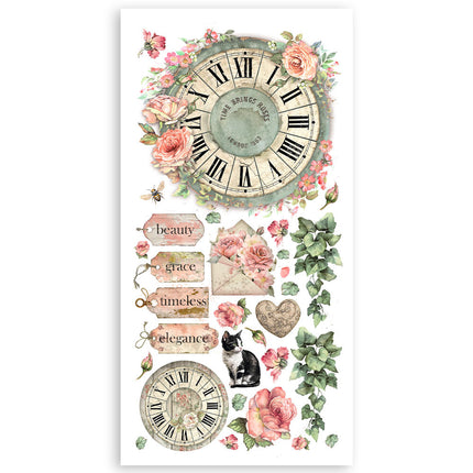 Paper cut-outs 2 Double Face -  4 sheets cm. 15x30,5 - House of Roses