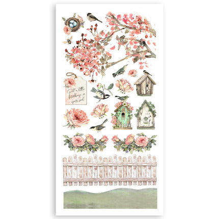 Paper cut-outs 2 Double Face -  4 sheets cm. 15x30,5 - House of Roses