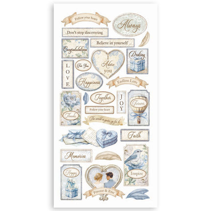 Paper cut-outs 2 Double Face -  4 sheets cm. 15x30,5 - Timeless