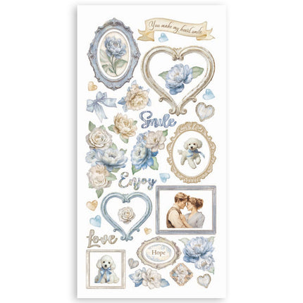 Paper cut-outs 2 Double Face -  4 sheets cm. 15x30,5 - Timeless