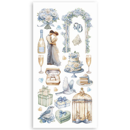 Paper cut-outs 2 Double Face -  4 sheets cm. 15x30,5 - Timeless