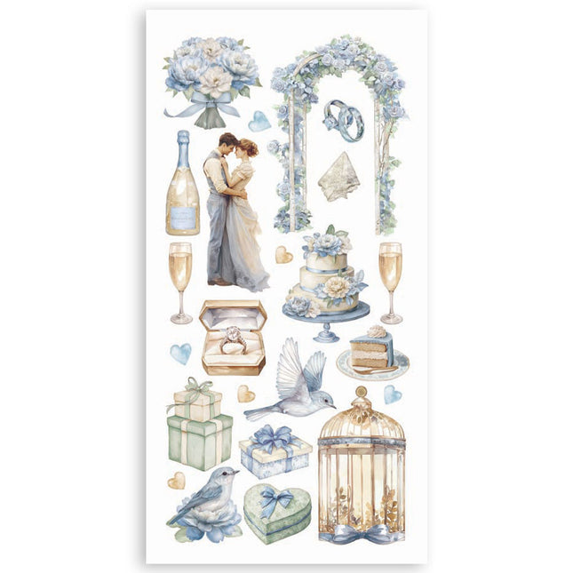 Paper cut-outs 2 Double Face -  4 sheets cm. 15x30,5 - Timeless