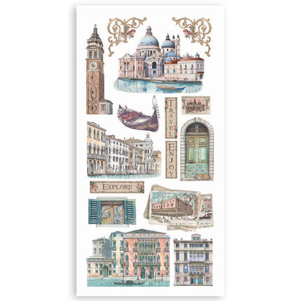 Paper cut-outs 2 Double Face -  4 sheets cm. 15x30,5 - Venice City of Art