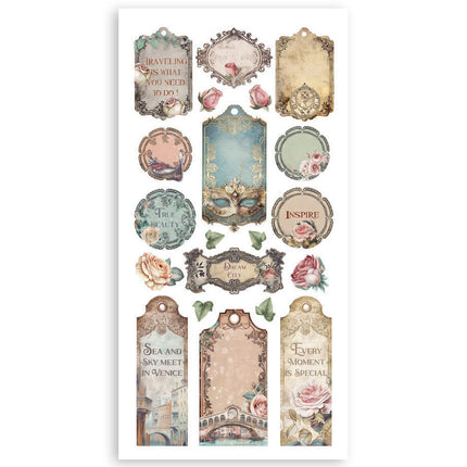 Paper cut-outs 2 Double Face -  4 sheets cm. 15x30,5 - Venice City of Art