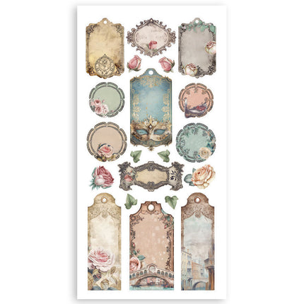 Paper cut-outs 2 Double Face -  4 sheets cm. 15x30,5 - Venice City of Art