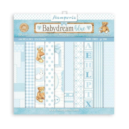 Papierblok 30,5x30,5 cm - 10 vellen - BabyDream Blue