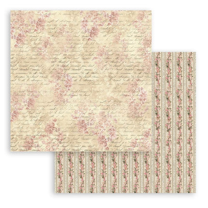 Papierblok 30,5x30,5 cm - 10 vellen - Shabby Rose
