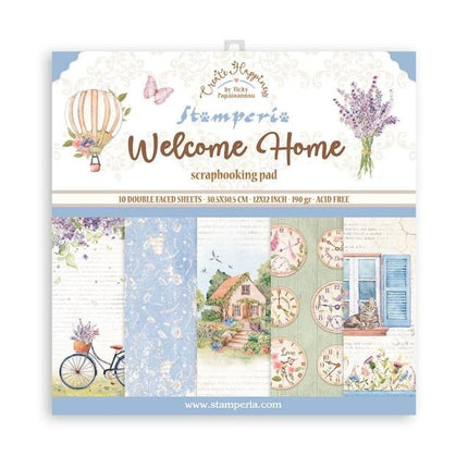 Papierblok 30,5x30,5 cm - 10 vellen - Create Happiness Welcome Home