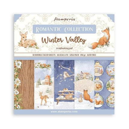 Papierblok 30,5x30,5 cm - 10 vellen - Winter Valley