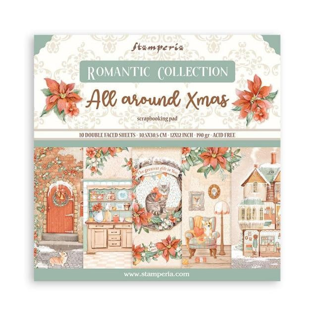 Papierblok 30,5x30,5 cm - 10 vellen - All Around Christmas