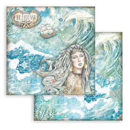 Papierblok 30,5x30,5 cm - 10 vellen - Songs of the Sea