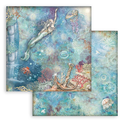 Papierblok 30,5x30,5 cm - 10 vellen - Songs of the Sea