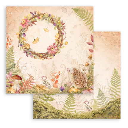 Papierblok 30,5x30,5 cm - 10 vellen - Woodland