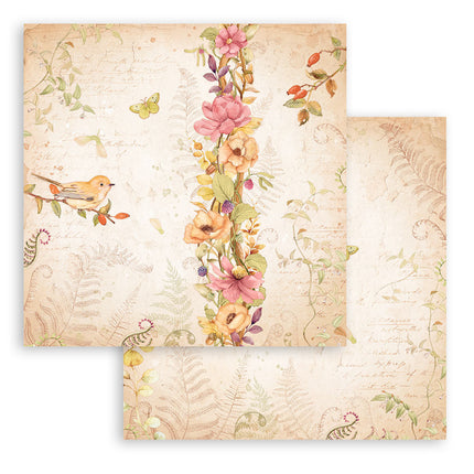 Papierblok 30,5x30,5 cm - 10 vellen - Woodland