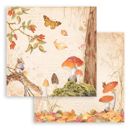 Papierblok 30,5x30,5 cm - 10 vellen - Woodland