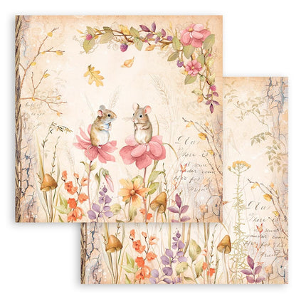 Papierblok 30,5x30,5 cm - 10 vellen - Woodland