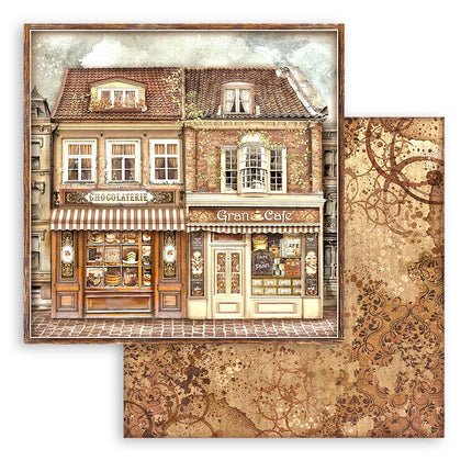 Papierblok 30,5x30,5 cm - 10 vellen - Coffee and Chocolate