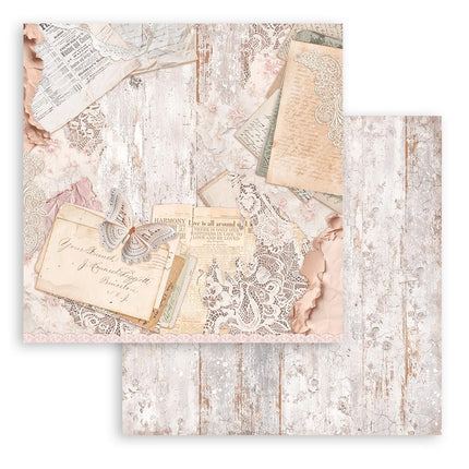 Papierblok 30,5x30,5 cm - 10 vellen - Romance Forever