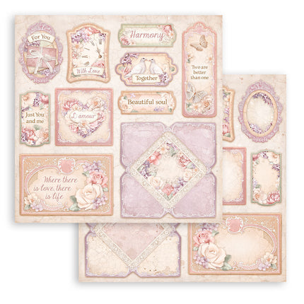 Papierblok 30,5x30,5 cm - 10 vellen - Romance Forever