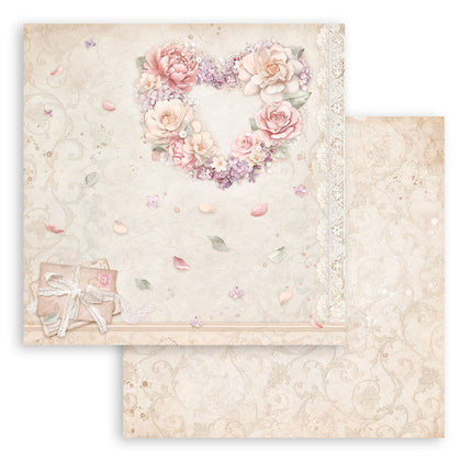 Papierblok 30,5x30,5 cm - 10 vellen - Romance Forever