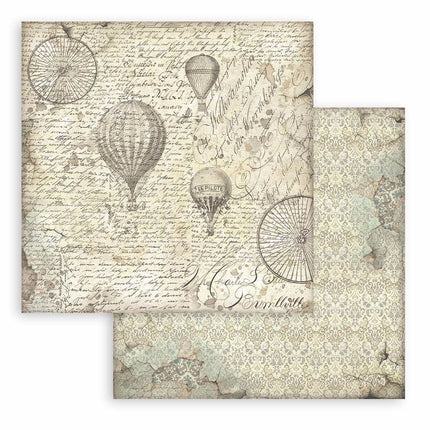 Papierblok 30,5x30,5 cm - 10 vellen Maxi Background selection -  Voyages Fantastiques