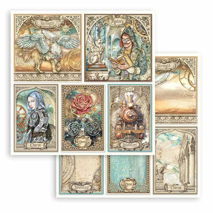 Papierblok 30,5x30,5 cm - 10 vellen - Sir Vagabond in Fantasy World