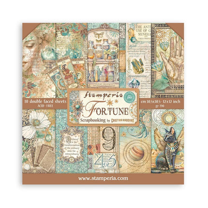 Papierblok 30,5x30,5 cm - 10 vellen - Fortune