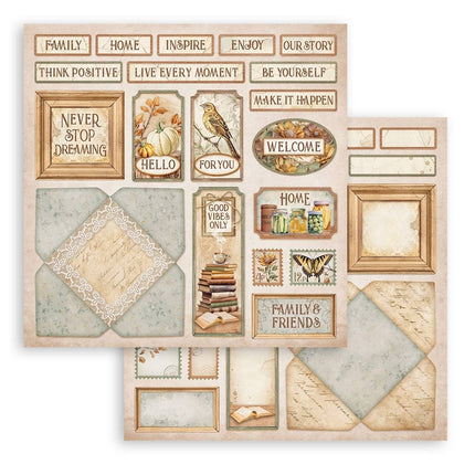 Papierblok 30,5x30,5 cm - 10 vellen - Golden Harmony