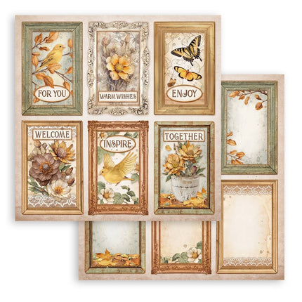 Papierblok 30,5x30,5 cm - 10 vellen - Golden Harmony