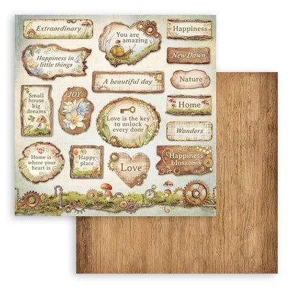 Papierblok 30,5x30,5 cm - 10 vellen - Hidden Grove