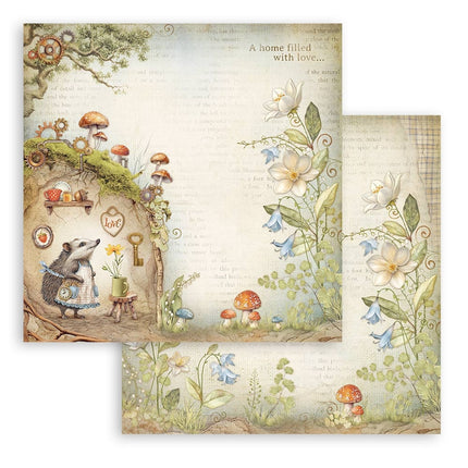 Papierblok 30,5x30,5 cm - 10 vellen - Hidden Grove