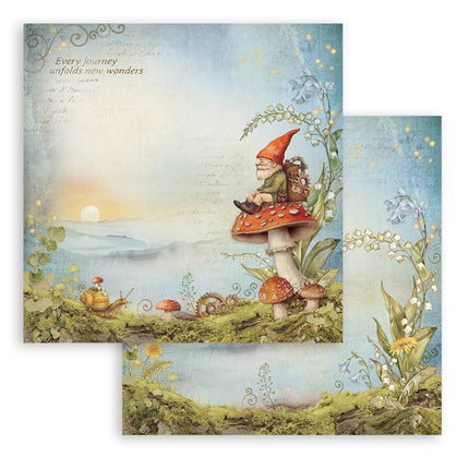 Papierblok 30,5x30,5 cm - 10 vellen - Hidden Grove