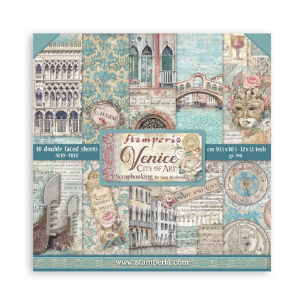 Papierblok 30,5x30,5 cm - 10 vellen - Venice City of Art