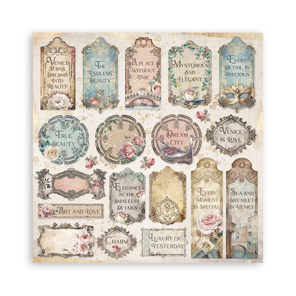 Papierblok 30,5x30,5 cm - 10 vellen - Venice City of Art