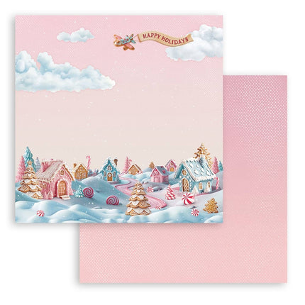 Papierblok 30,5x30,5 cm - 10 vellen - Candy Christmas