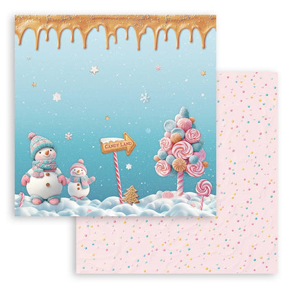 Papierblok 30,5x30,5 cm - 10 vellen - Candy Christmas