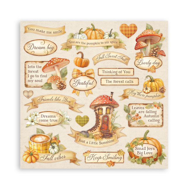 Papierblok 30,5x30,5 cm - 10 vellen - Whispering woods