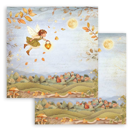 Papierblok 30,5x30,5 cm - 10 vellen - Whispering woods