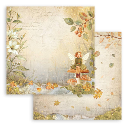 Papierblok 30,5x30,5 cm - 10 vellen - Whispering woods