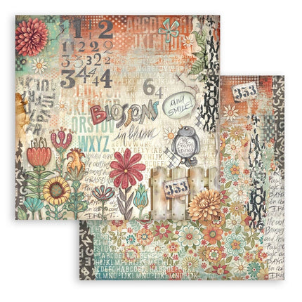 Papierblok 30,5x30,5 cm - 10 vellen - Furry Friends