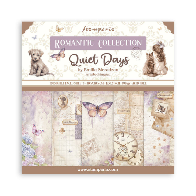 Papierblok 30,5x30,5 cm - 10 vellen - Quiet Days