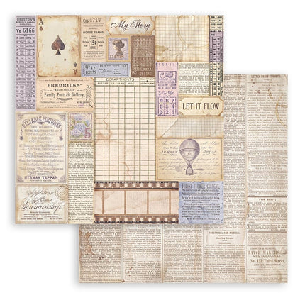Papierblok 30,5x30,5 cm - 10 vellen - Quiet Days