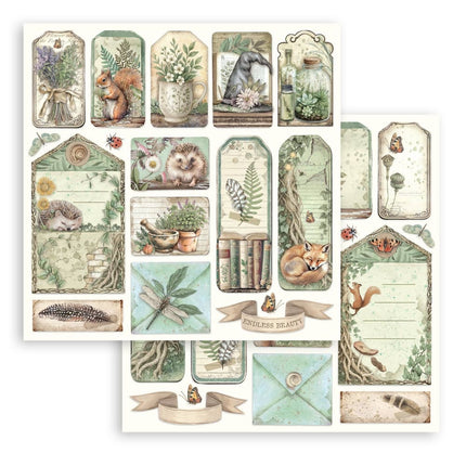 Papierblok 30,5x30,5 cm - 10 vellen - Herbarium Silvae