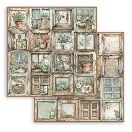 Papierblok 30,5x30,5 cm - 10 vellen - Herbarium Silvae
